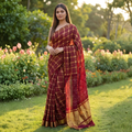 Wine Modal Gajji Hand Bandhej Ghatchola Saree