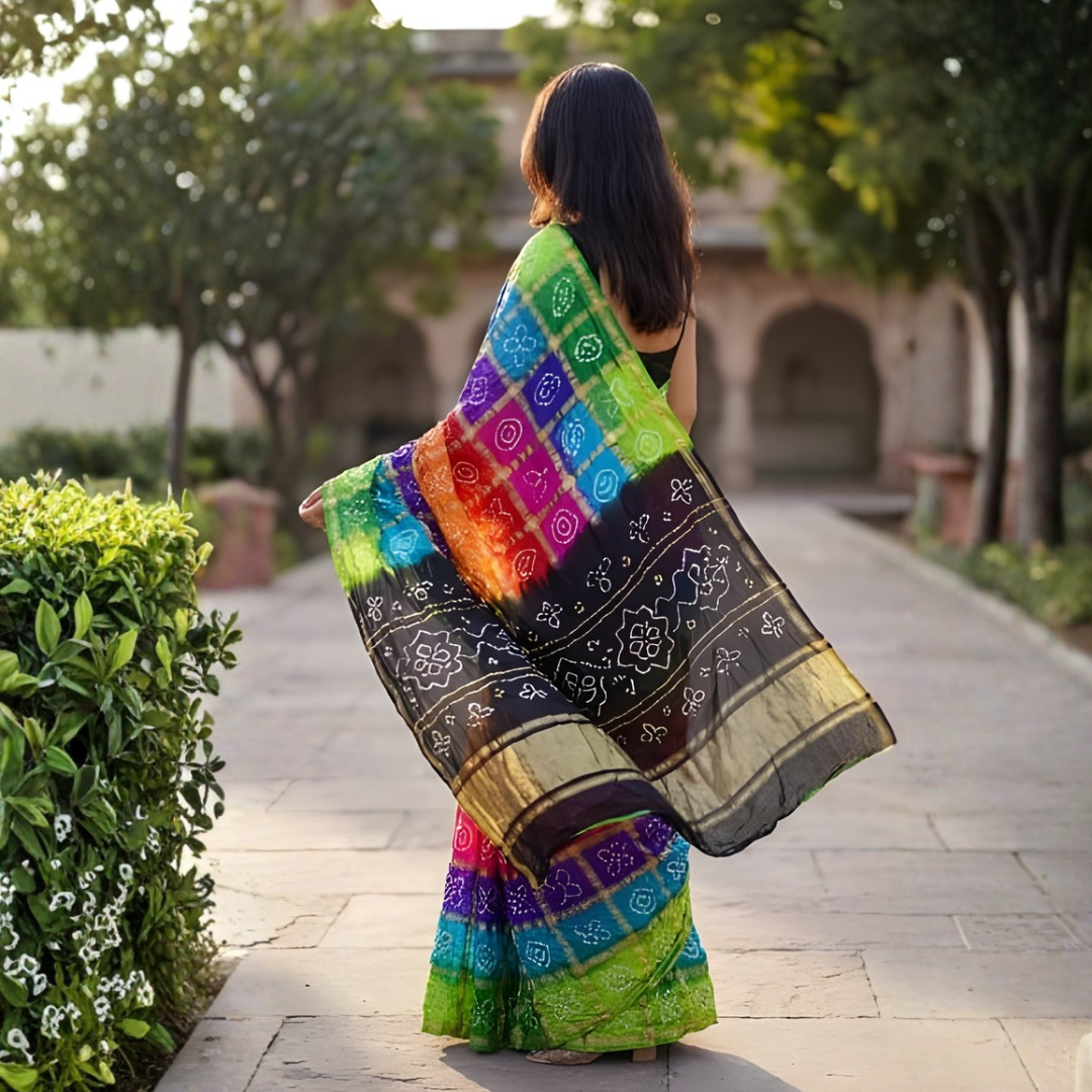 Pure Gajji Ghatchola Saree with Zari Work – Festive Wear