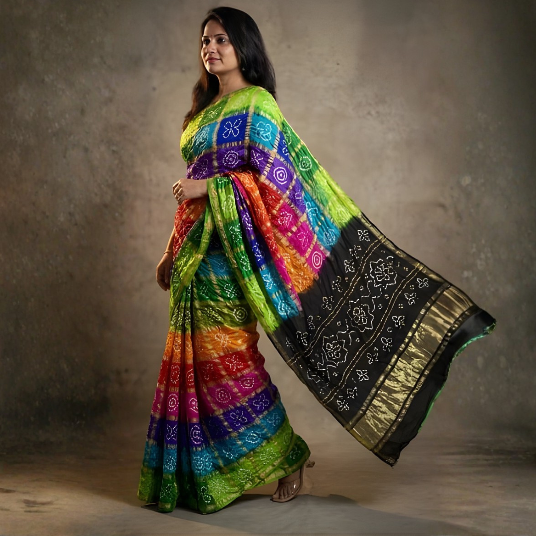 Pure Gajji Ghatchola Saree with Zari Work – Festive Wear