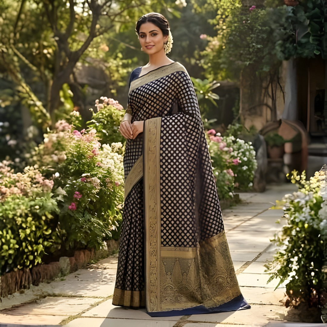 Georgette Banarasi Zari Saree
