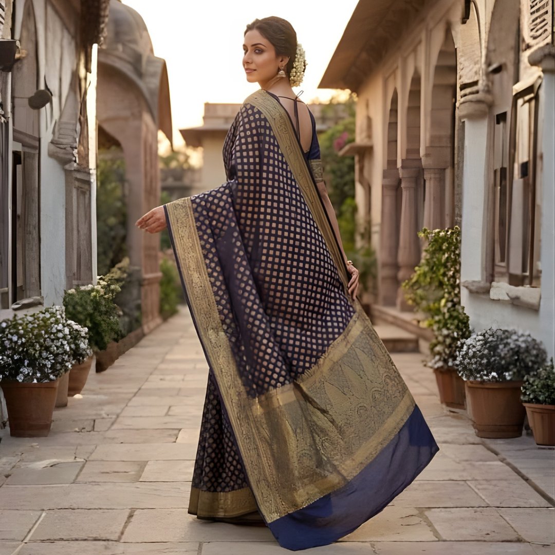 Georgette Banarasi Zari Saree
