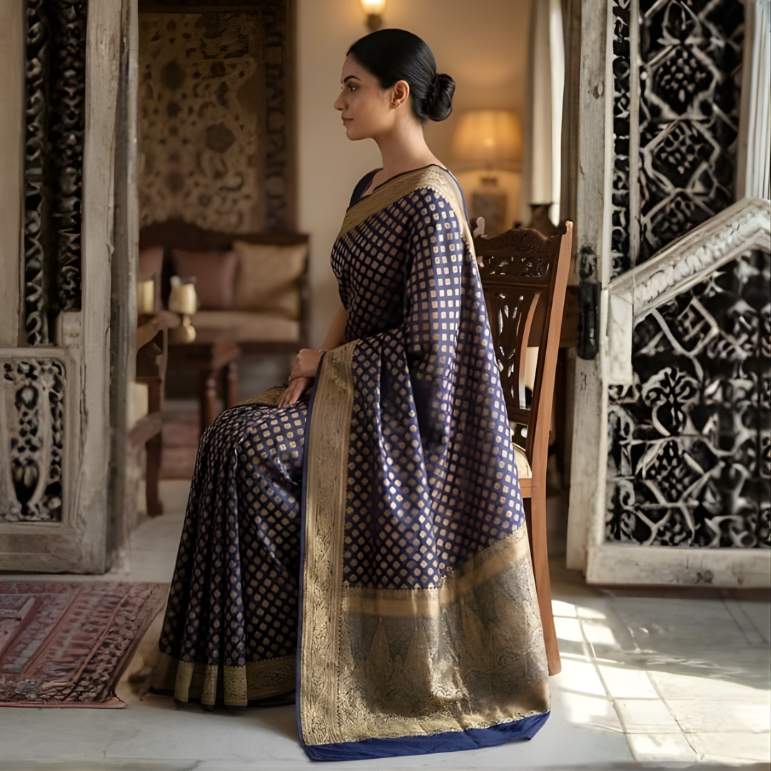 Georgette Banarasi Zari Saree