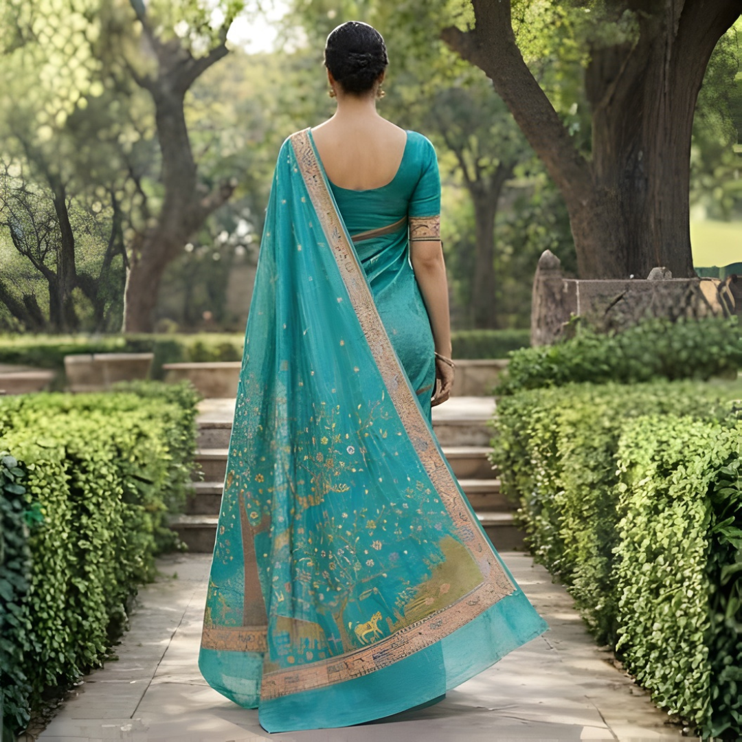 Katan Silk Zari Weaving Festive Saree – Traditional Style