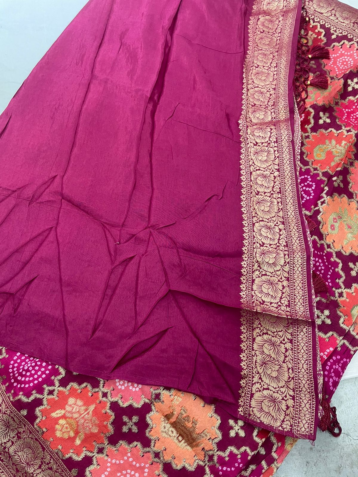 Pure Modal Gazzi Silk Saree with beautiful pallu