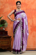 Cosmos Saree with Hand Gota Border and Medallion Motifs