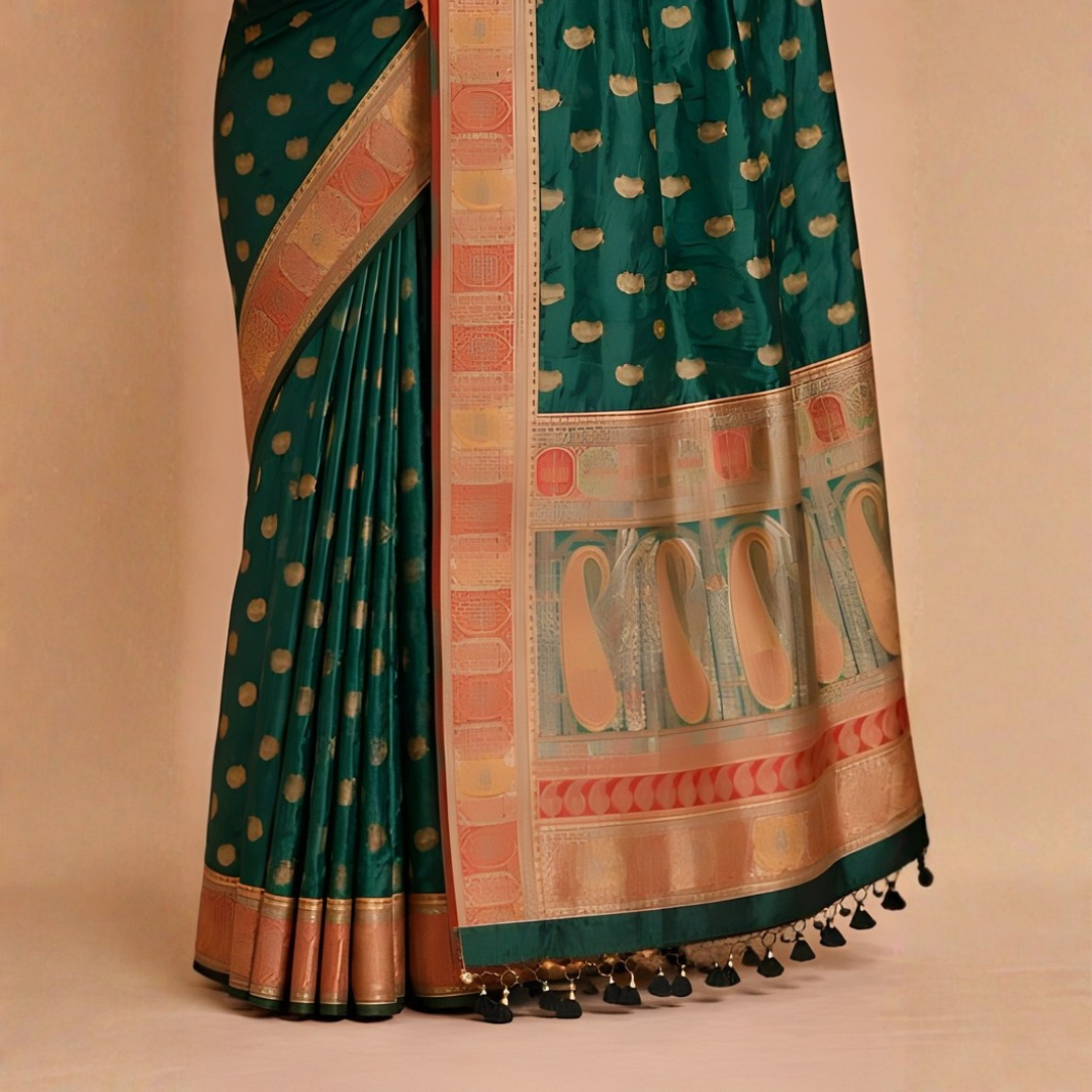 Gajji Silk Traditional Saree with Zari Weaving – Festive Wear