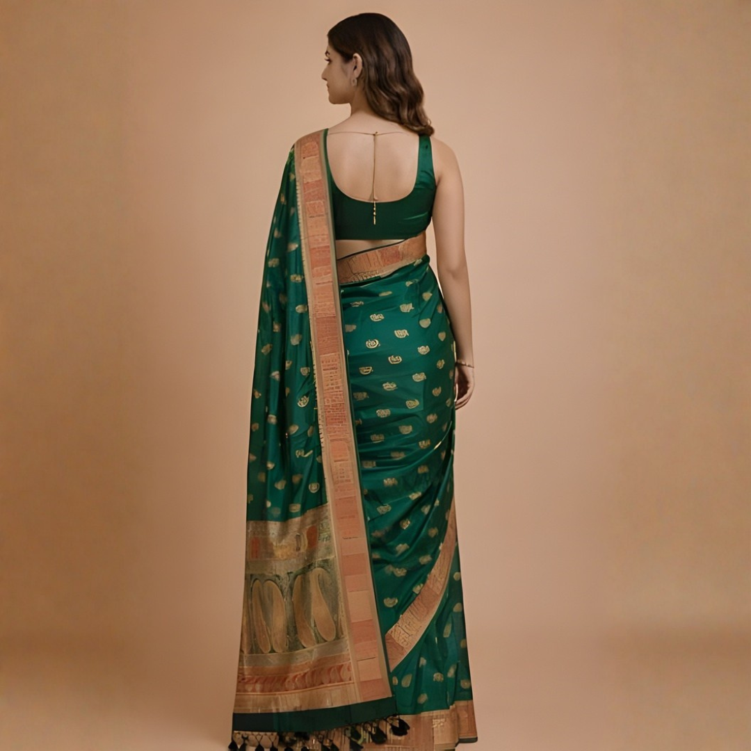 Gajji Silk Traditional Saree with Zari Weaving – Festive Wear