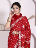 Modal Gajji sari - Red