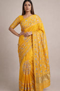 Printed Gajji silk festive saree