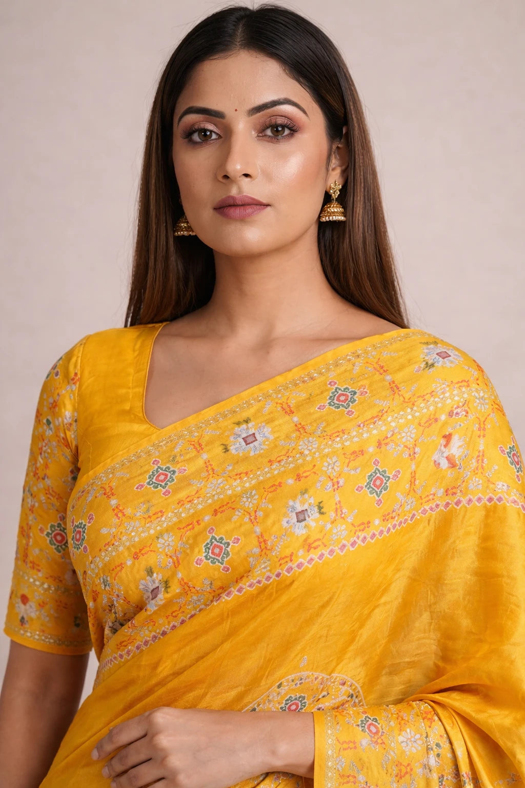 Ethnic Gajji silk saree