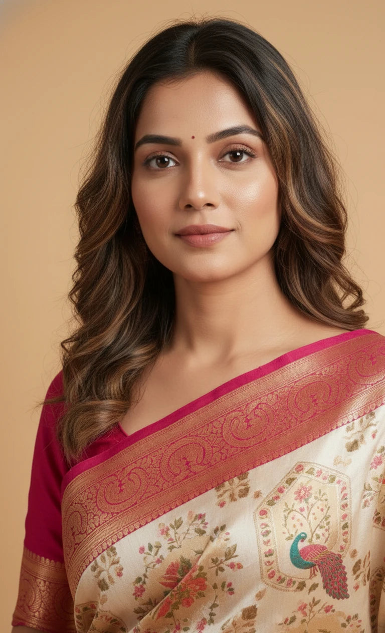 handcrafted gajji silk saree
