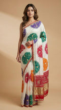 Modal Gajji Bandhani Saree with Gota Patti Work 