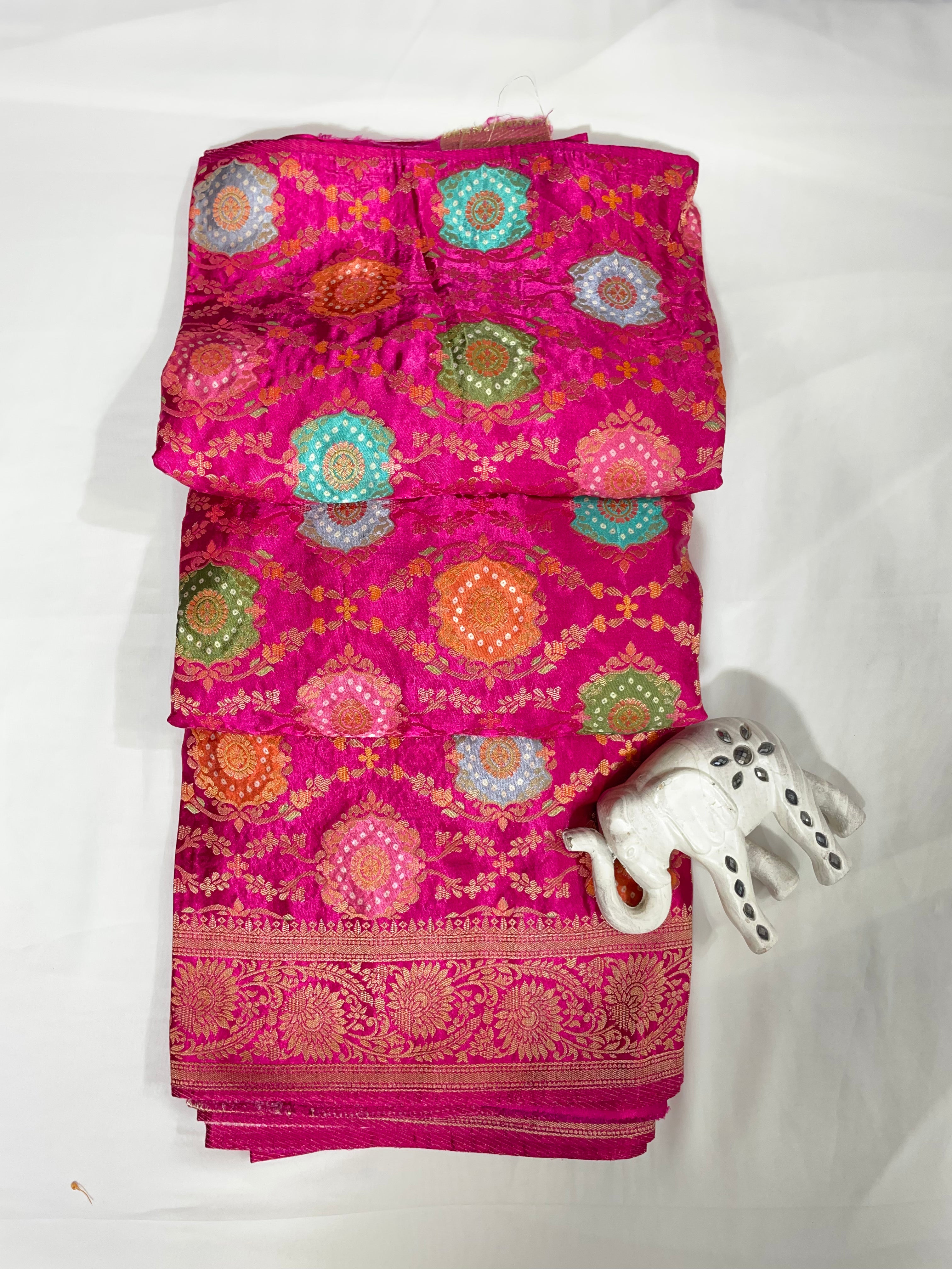 Pink Rangaat Gajji Saree - Ethically Made, Elegant Simplicity - Anita Jain Fashions