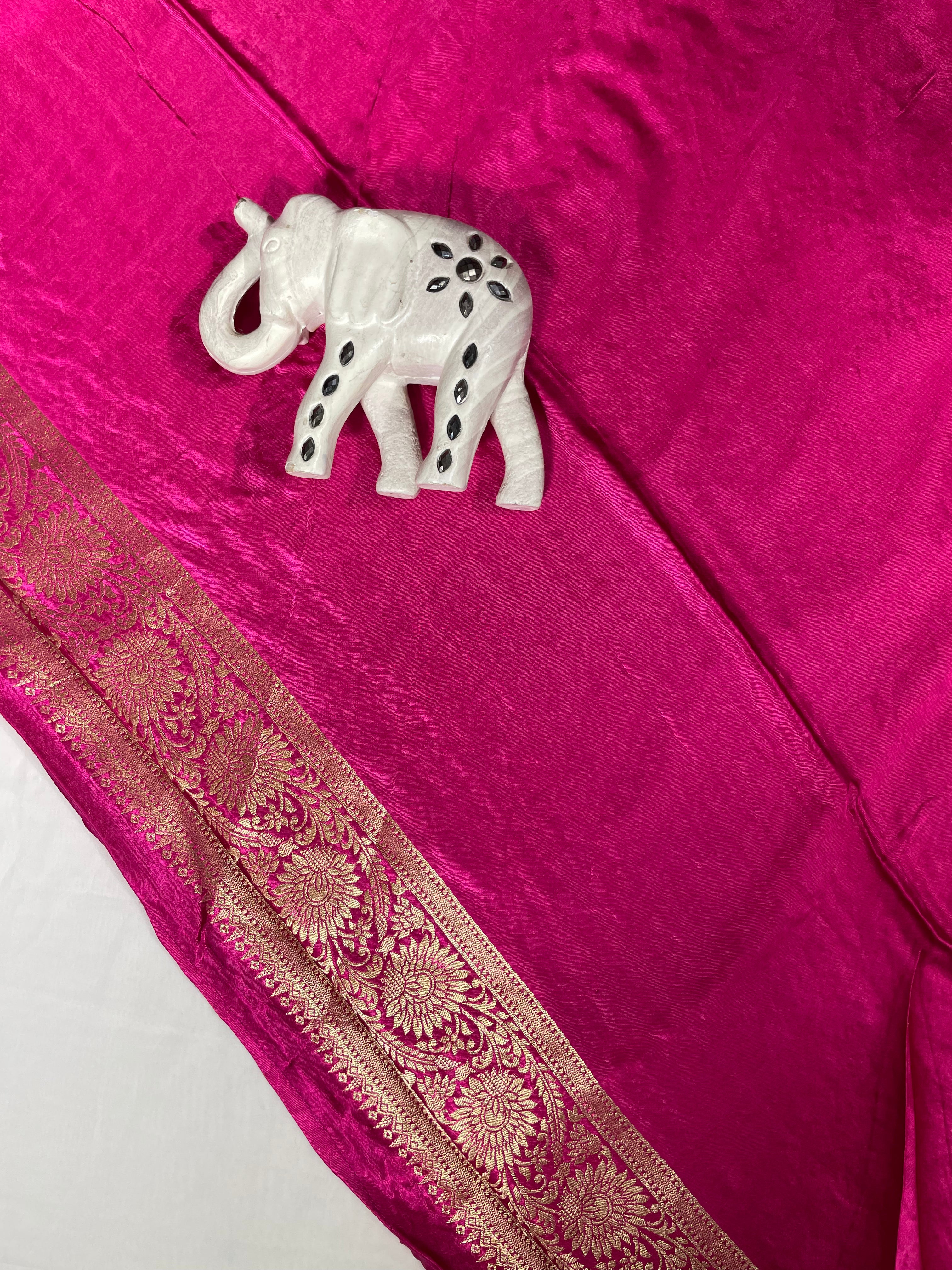 Pink Rangaat Gajji Saree - Ethically Made, Elegant Simplicity - Anita Jain Fashions