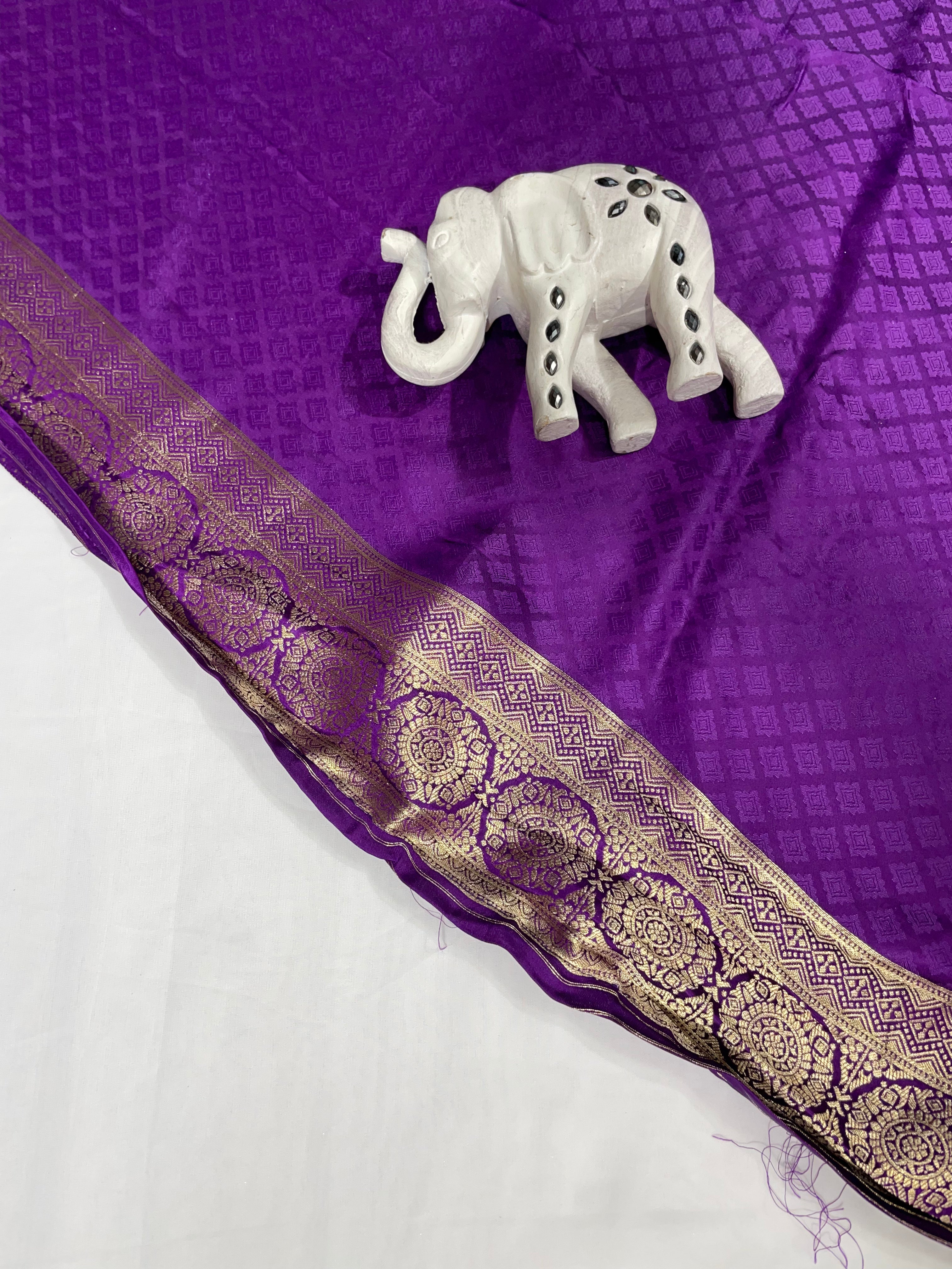 Purple Patola Rangaat Gajji Saree - Ethically Made, Royal Tradition - Anita Jain Fashions