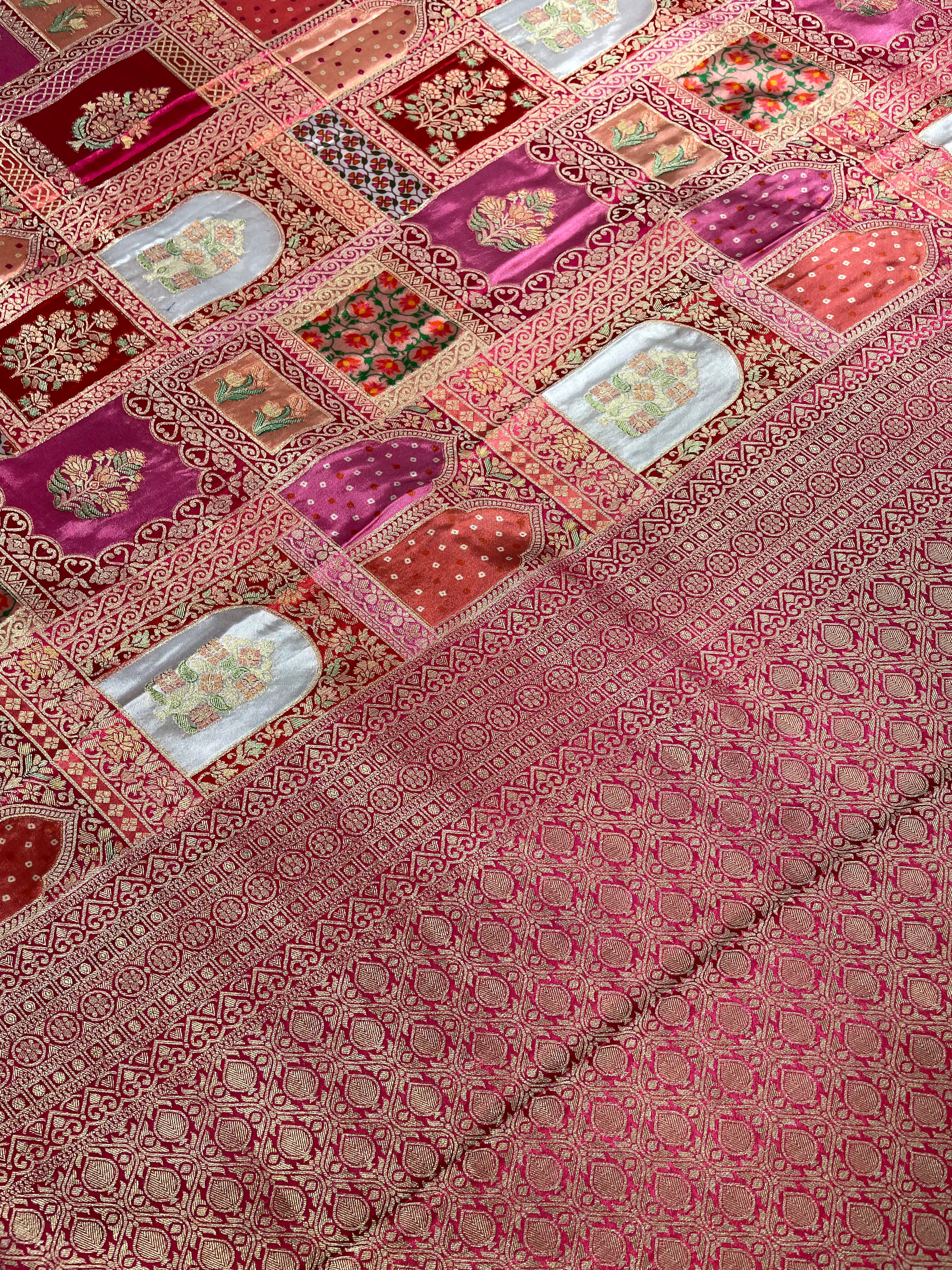 Pink Window Rangaat Gajji Saree - Ethically Made, Timeless Beauty - Anita Jain Fashions