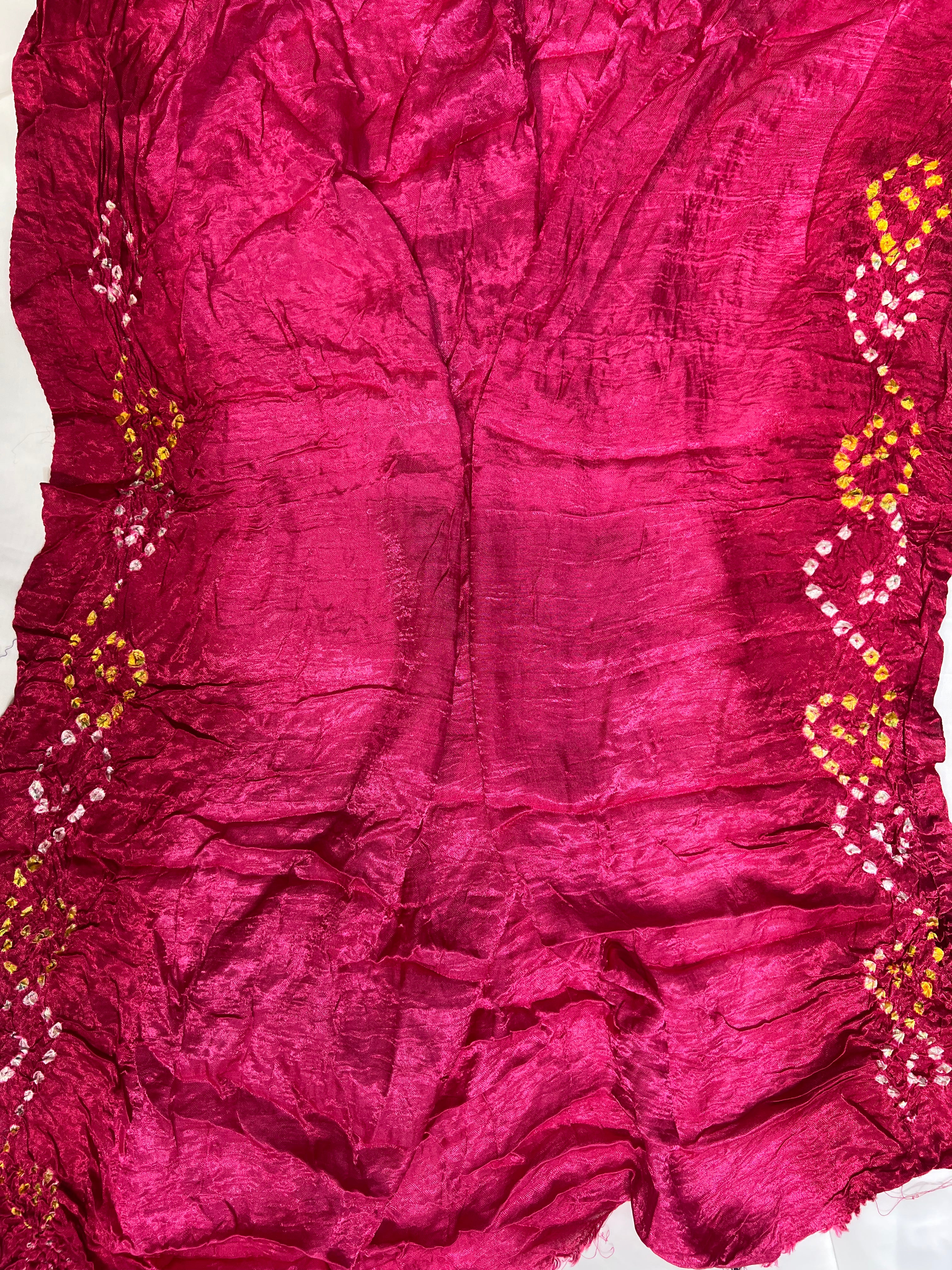 Dark Pink Gajji Silk Shaded Saree - Ethically Made, Vibrant Elegance - Anita Jain Fashions