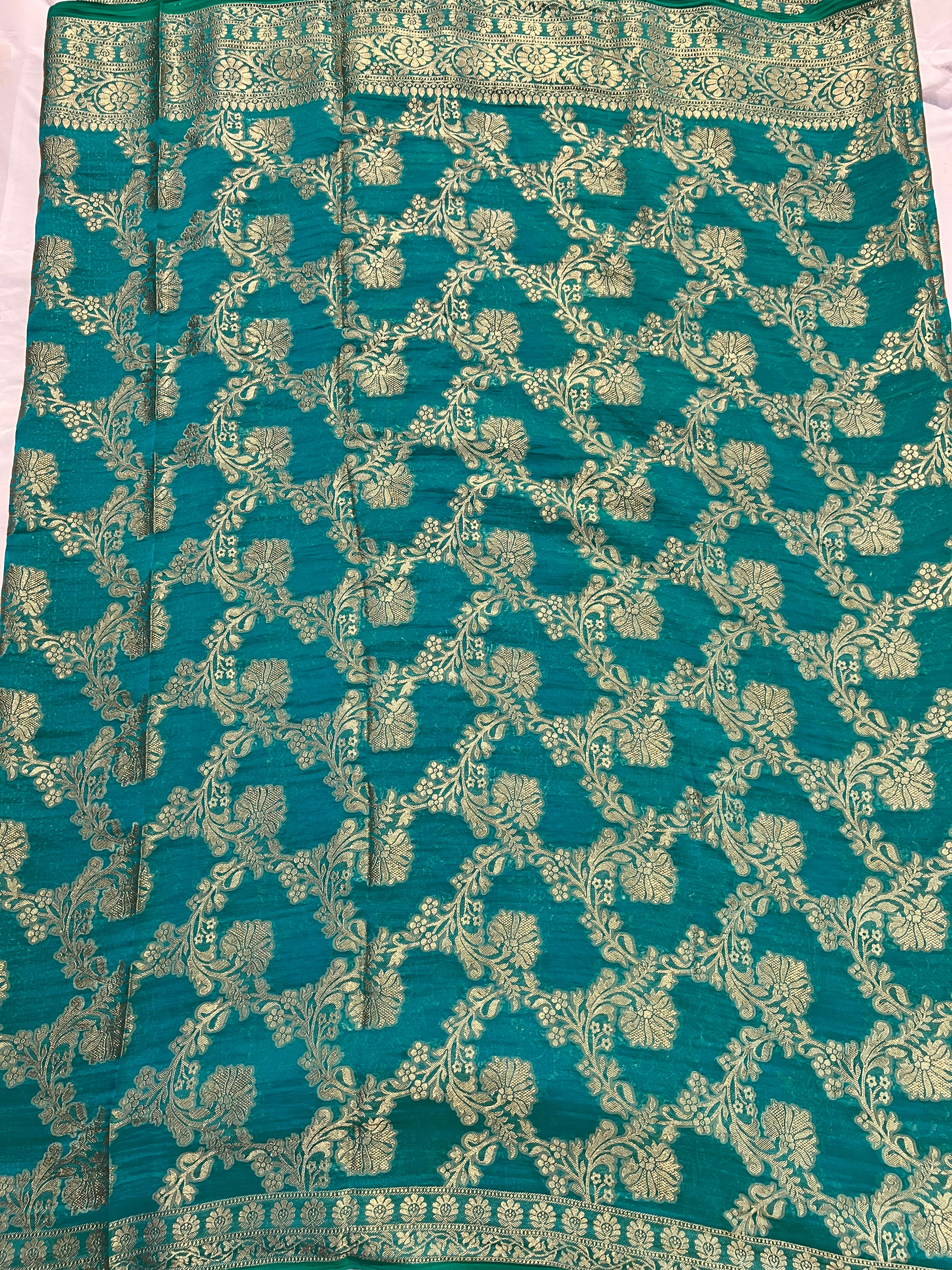 Light Blue Jenny Silk Saree - Ethically Made, Easy Care & Subtle Elegance - Anita Jain Fashions