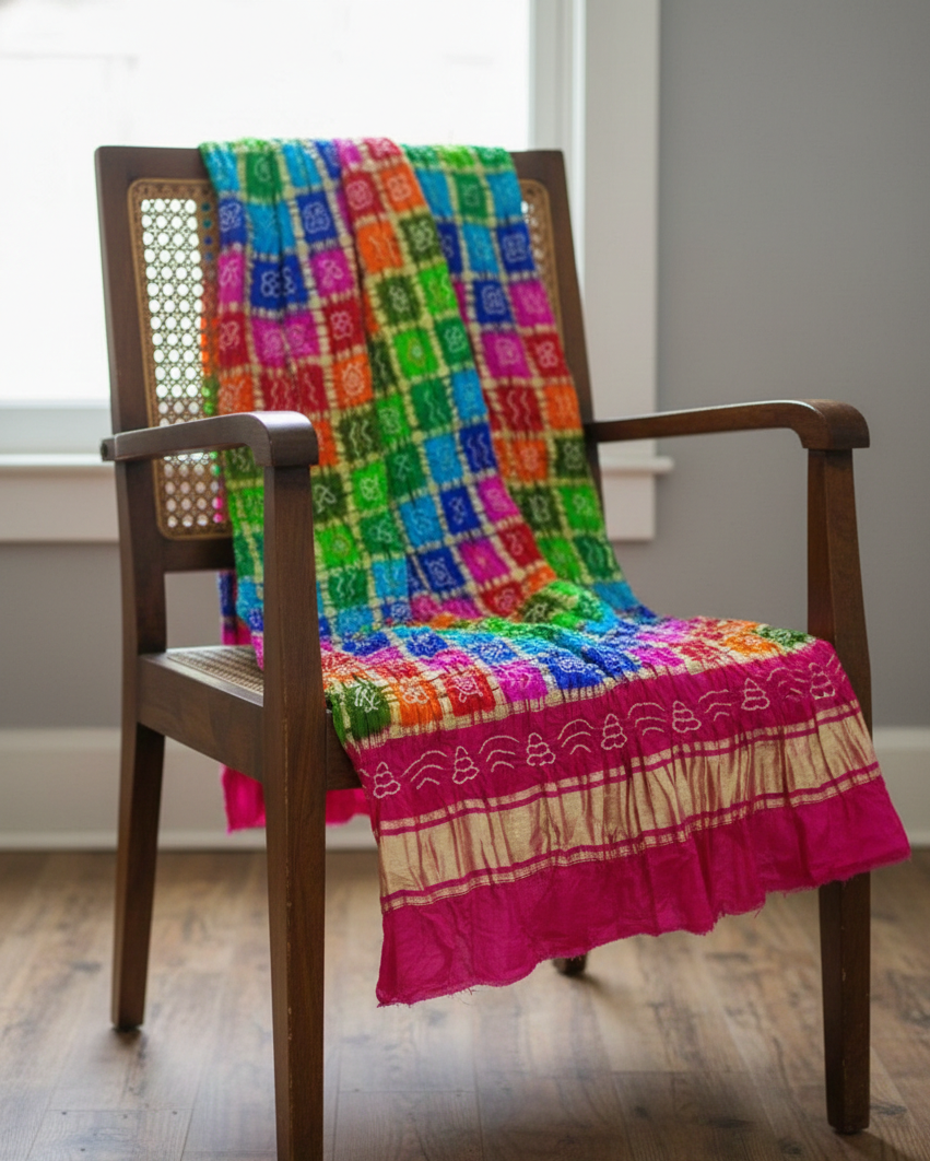 festive bandhani dupatta for women
