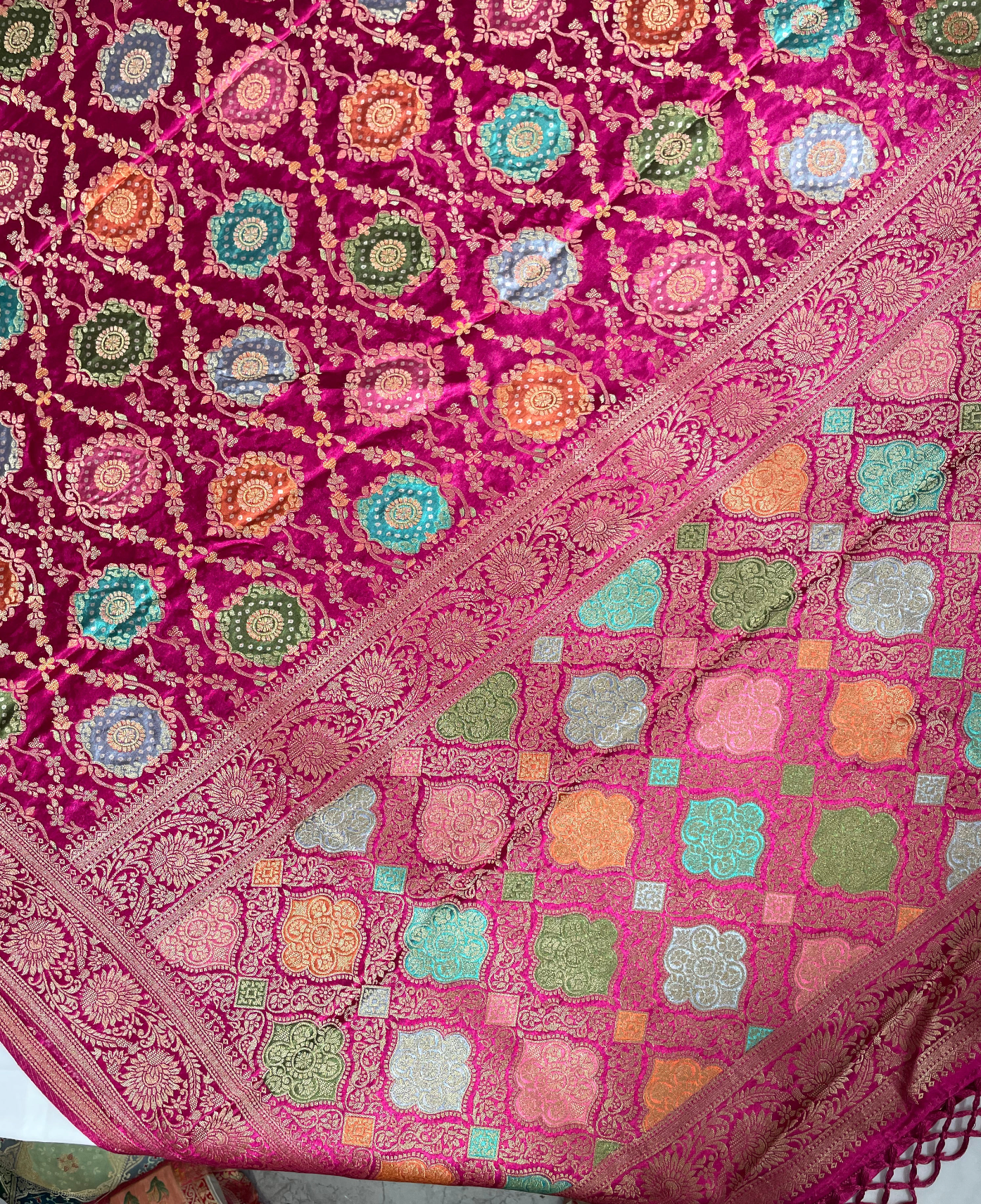 Pink Rangaat Gajji Saree - Ethically Made, Elegant Simplicity