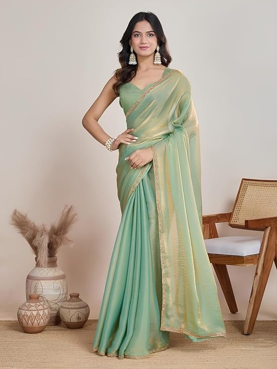 Elegant Fandy Silk Party Wear Saree