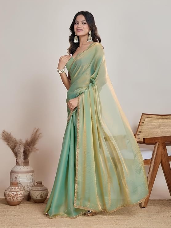 Elegant Fandy Silk Party Wear Saree