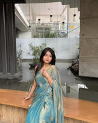 Elegant Fandy Silk Party Wear Saree