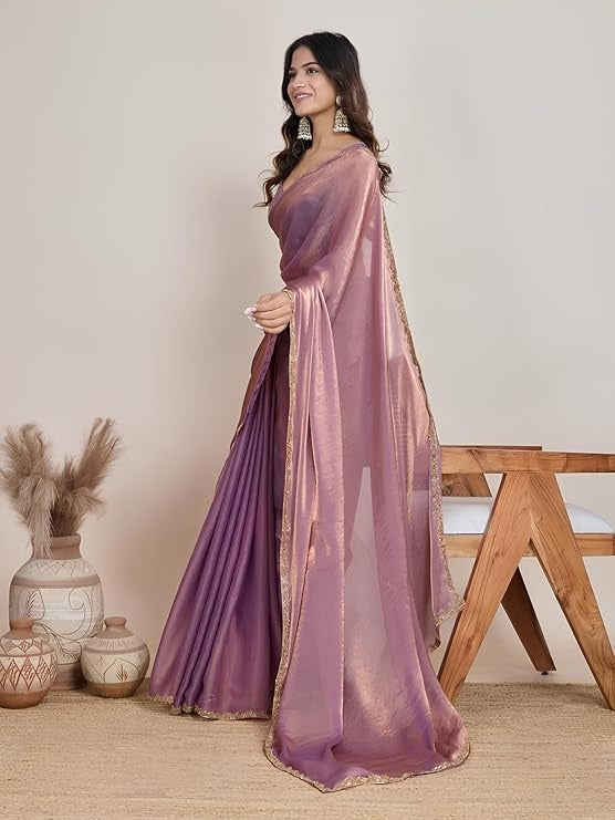 Elegant Fandy Silk Party Wear Saree