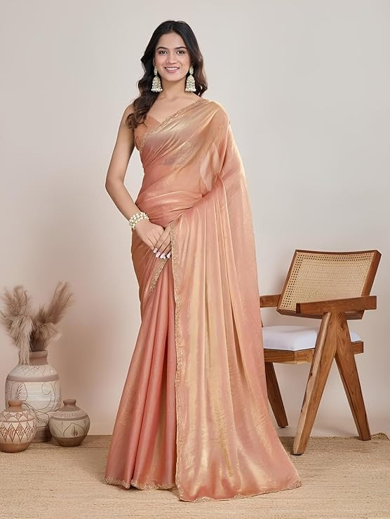 Elegant Fandy Silk Party Wear Saree