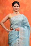 Sari with hand gota