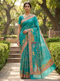 Katan Silk Zari Festive Saree Front