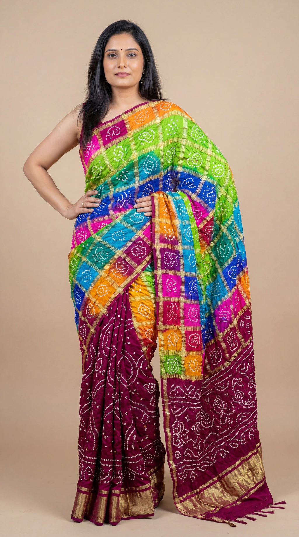 Pure Gajji Ghatchola Saree with Zari Work – Festive Wear
