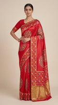 Printed Gajji silk festive saree