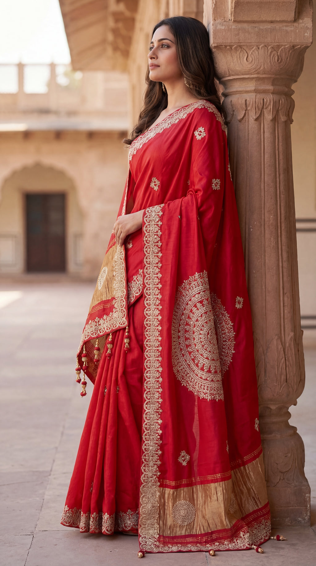 Classic Festive Wear Gajji Silk with Gota Patti Saree