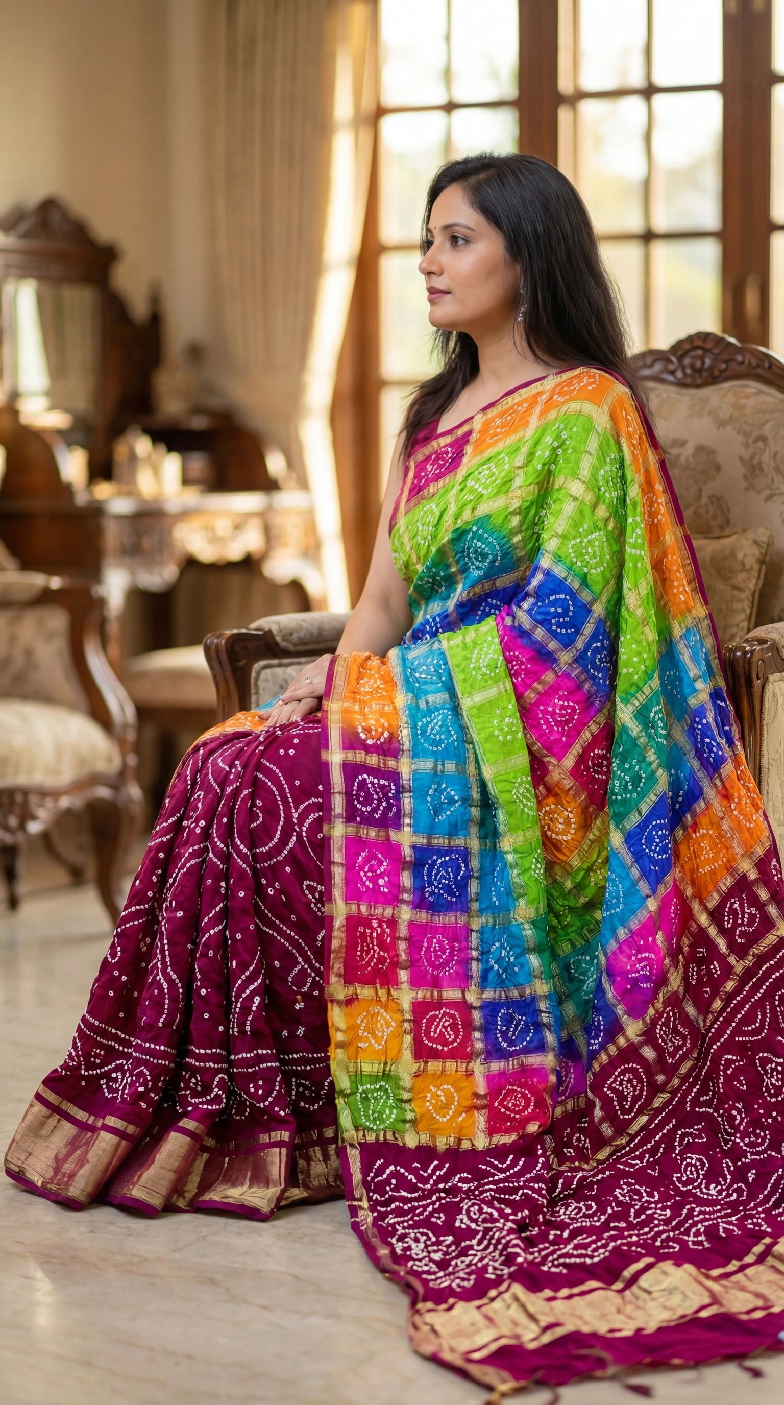 Pure Gajji Ghatchola Saree with Zari Work – Festive Wear