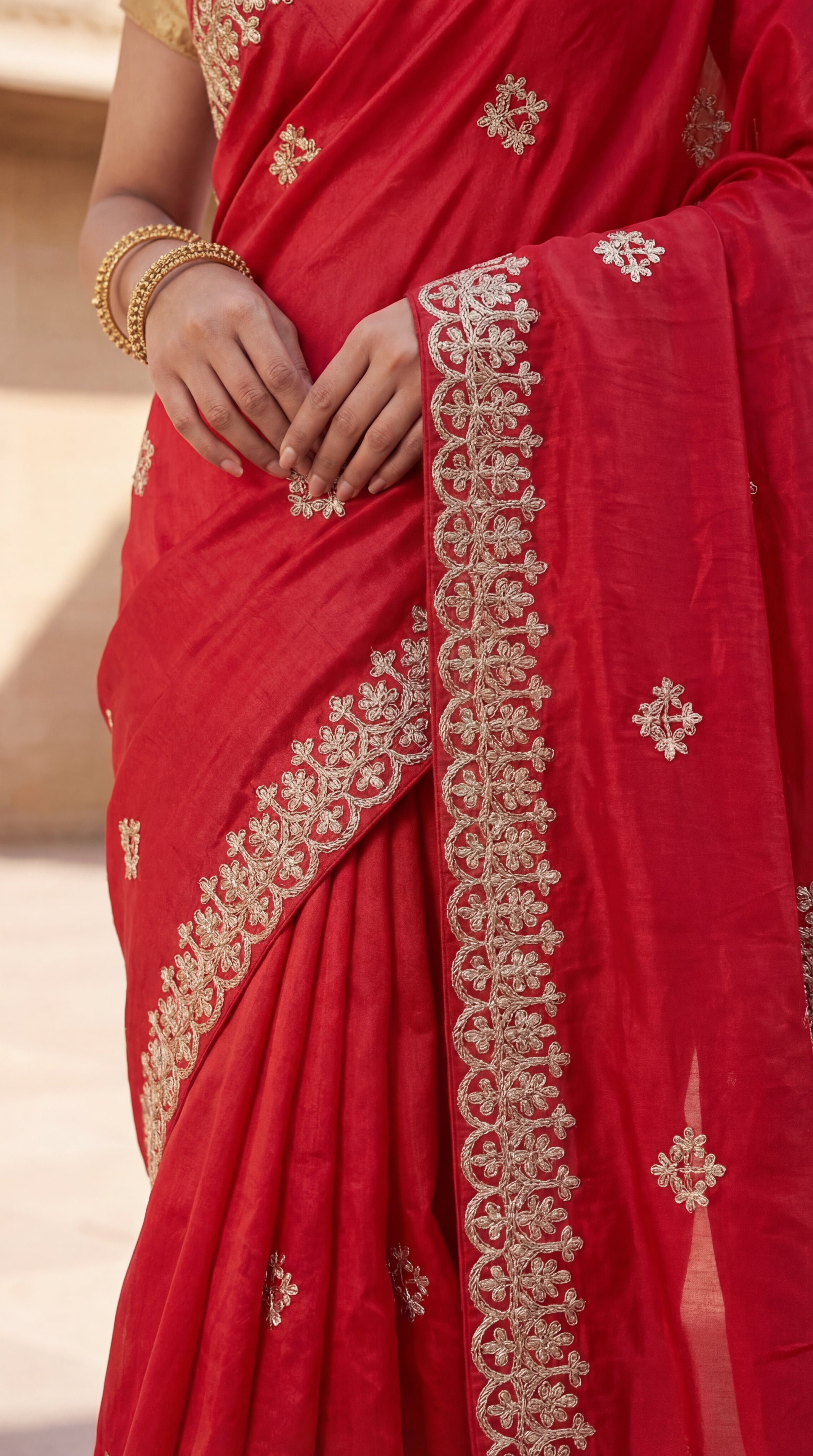 Classic Festive Wear Gajji Silk with Gota Patti Saree