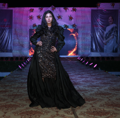 Party wear sequience worked one piece | Anita Jain Fashions