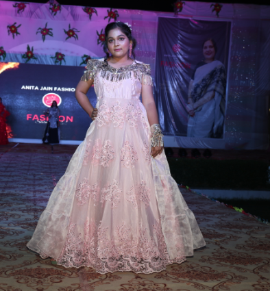 Party-wear beautiful gown | Anita Jain Fashions