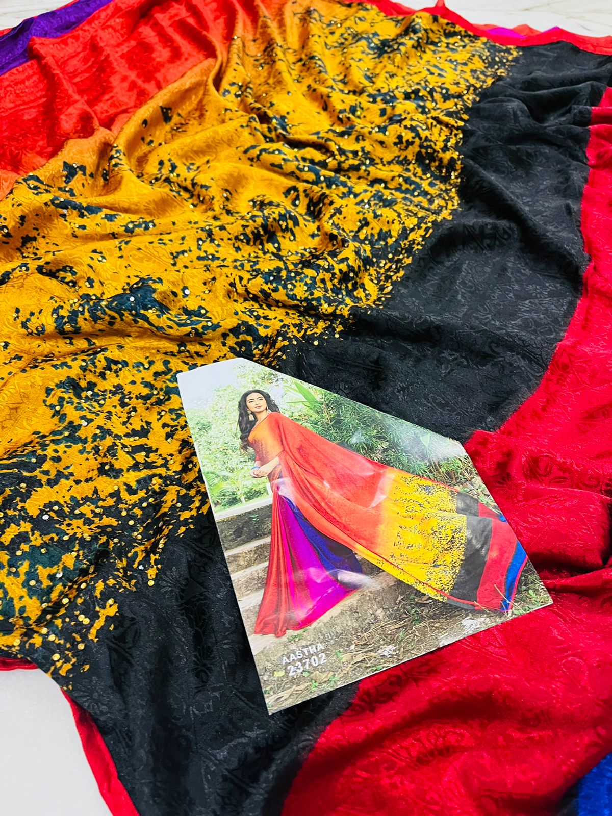 Pure Jacquard silk saree | with Blouse | Anita Jain Fashions