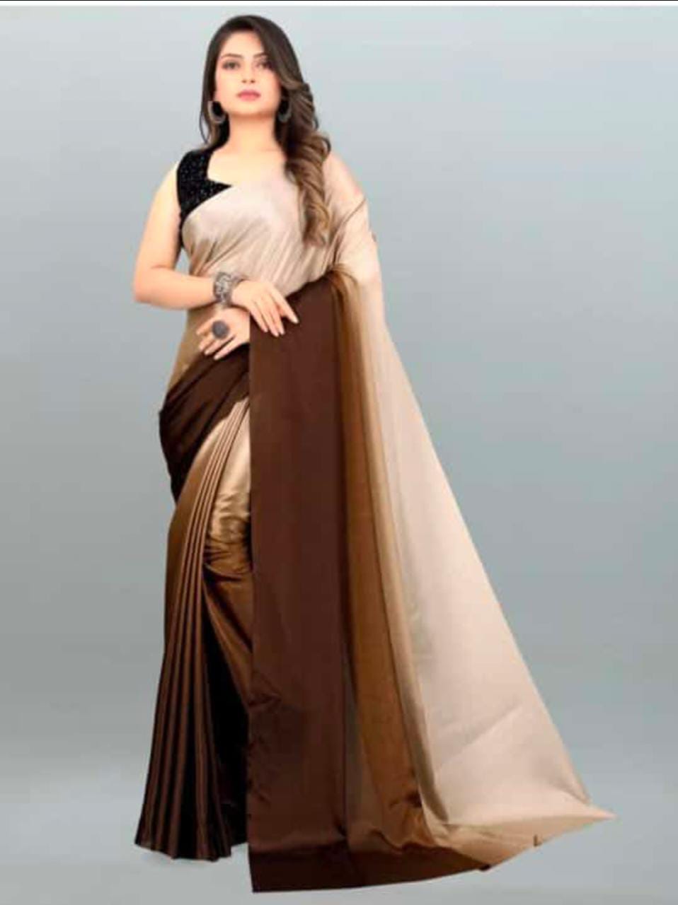 Shaded Crepe Silk saree | Anita Jain Fashions